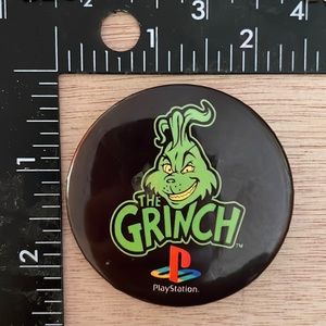 The Grinch PlayStation Collectors Pin Back Button